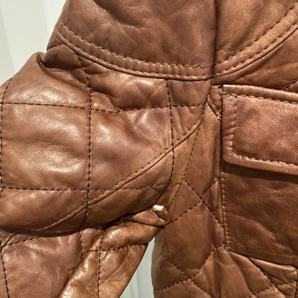 Eddie Bauer Brown Leather Jacket - Picture 3 of 16